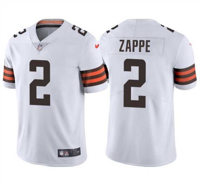 Men & Women & Youth Cleveland Browns #2 Bailey Zappe White Vapor Limited Stitched Jersey